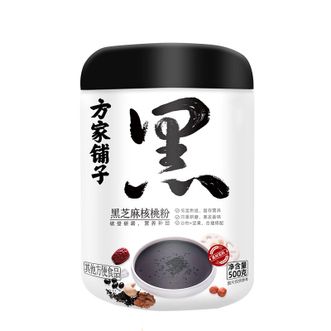 方家铺子  黑芝麻核桃粉 杂粮早餐代餐粉 500g/罐