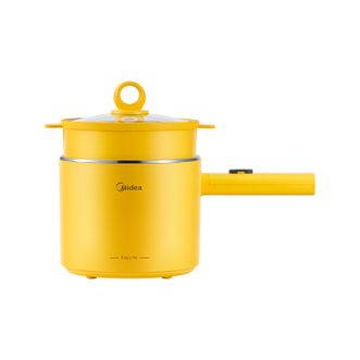 美的/Midea  电煮锅  1.7L 配蒸笼600W 2档火力 304不锈钢 XZE1604