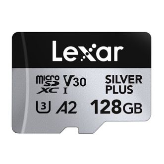 雷克沙/Lexar  128GB TF(MicroSD) V30 4K超疾速存储卡/运动无人机拍摄内存卡SILVER PLUS小银卡