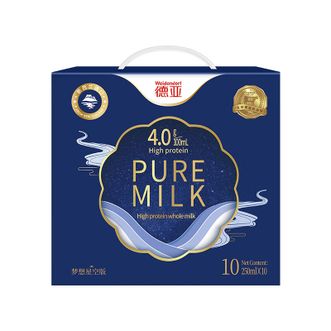 德亚  4.0g 新西兰进口高蛋白全脂纯牛奶250ml*10礼盒(梦想星空版）