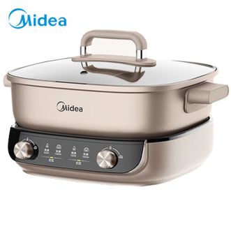 美的/Midea  电火锅 多用途锅 6.5L容量 分体式鸳鸯锅 HGS303015