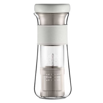 膳魔师（THERMOS）  咖啡冷萃机夏季无线便捷冷萃壶冷萃杯迷你咖啡机萃取杯花茶咖啡壶冷萃茶壶EHA-3501E 灰色
