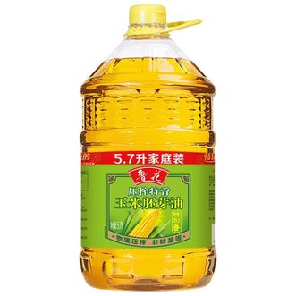 鲁花食用油压榨特香玉米胚芽油5.7L家庭装物理压榨炒菜煎炸油 鲁花食用油压榨特香玉米胚芽油5.7L家庭装物理压榨炒菜煎炸油