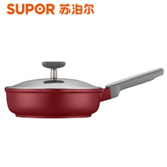 苏泊尔  煎锅火红点钛磨力系列不粘锅晶铸系列厨房家用耐高温健康少油烟煎锅平底锅商超同款NJ28WA4 （SUPOR）