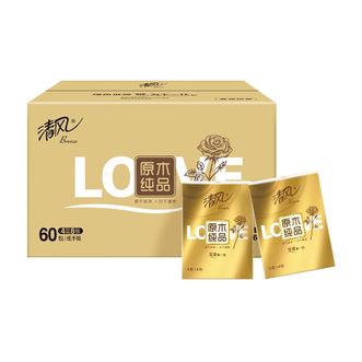 清风  原木金装系列纸手帕40包纸巾4层5张小包餐巾纸面巾纸 4层 5张*40包