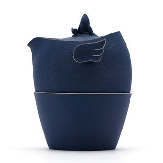 万仟堂 旅行茶具 陶瓷功夫茶具套装 快客杯 一壶一杯 便携包 便携茶具 跃鱼