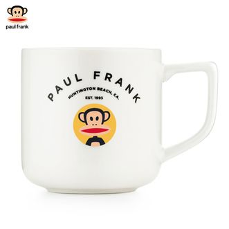 大嘴猴/PaulFrank  马克杯350ml 大容量陶瓷男女生水杯家用茶杯办公室手柄杯子 白色