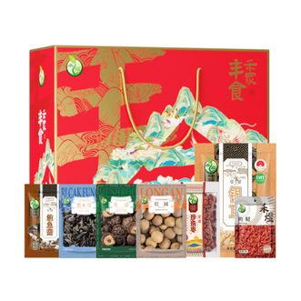 禾煜禾家丰食干货礼盒840g银耳木耳香菇珍珠枣枸杞桂圆鲍鱼菇