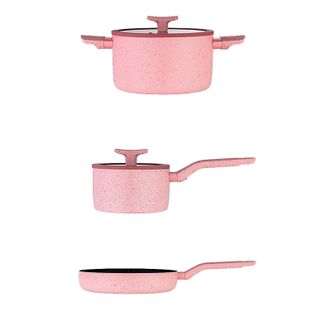 Debo  德铂锅具套装麦饭石不沾锅煎锅奶锅汤锅三件套DEP-DZ772