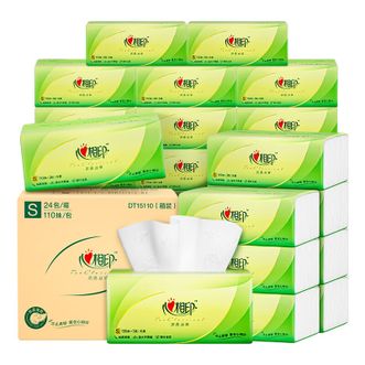 心相印  抽纸三层150抽-24包 茶语丝享系列面巾纸箱装