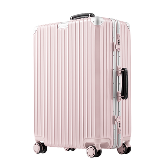 银座  大容量行李箱女铝框拉杆箱 时尚 8953K樱花粉；24寸
