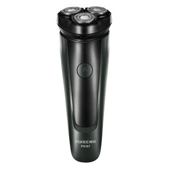 博锐  电动剃须刀 刮胡刀 旋转式 三刀头 全身水洗须  双环刀网 高效剃须 PS167/ZM
