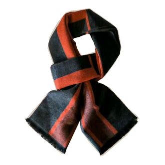 京四界  羊毛混纺围巾 30*180cm JSJD6-011-01 橘+灰