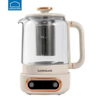 乐扣乐扣  智能多功能养生壶0.8L办公室煮茶器 家用玻璃养生杯烧水壶米白色
