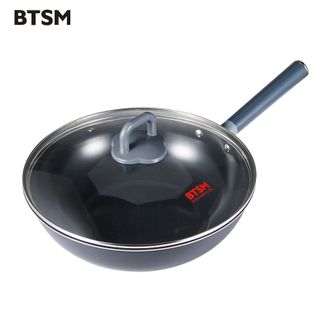 BTSM  微纳不粘炒锅32cm炒菜锅无氟涂层微纳不粘炒锅炒菜锅BT-HG233