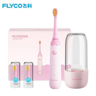 飞科/Flyco  儿童电动牙刷 软毛呵护牙龈防磕碰软胶青少年牙刷 FT7110公主粉