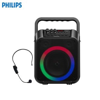 飞利浦（PHILIPS）  户外蓝牙音箱SD110【头戴版】大功率手提唱歌k歌舞台小蜜蜂扩音器配u段无线头戴麦电木吉他民谣乐器音箱
