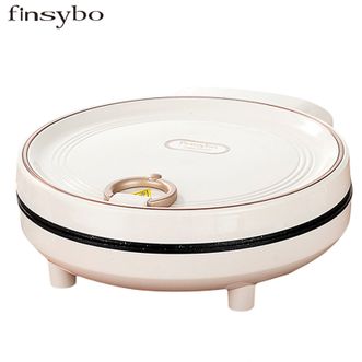 finsybo  电饼铛电烤炉双面加热煎烤机电烤盘 煎饼烙饼三明治烹饪早餐机家用厨房电器浮动式烤盘煎烤盘电煎锅F-EBP01B（雷吉斯）米黄色