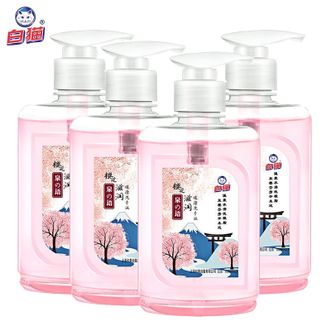 白猫  泉の语樱花滋润健康洗手液300g*4瓶 强效除菌 清洁洗手液