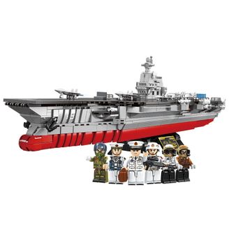 森宝积木  19号航母 新一代弹射航母舰 重磅新品核动力航母  模拟电磁弹射装置 创新军事组装模型208048