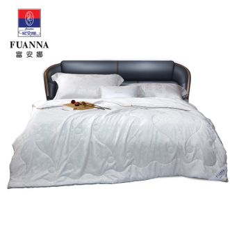 富安娜  精选高端桑蚕丝被锦瑟年华提花桑蚕丝被甄选优质桑蚕长丝匠心奢华透气不压身203*229礼盒装