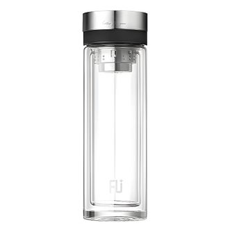 富光（FUGUANG）  FU+经典致系列玻璃杯  310ml  高硼硅茶水分离泡茶杯水杯子FU091B-G310L