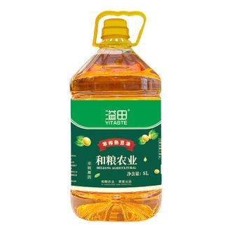 溢田YITASTE  大豆油5L 物理压榨非转基因食用植物油
