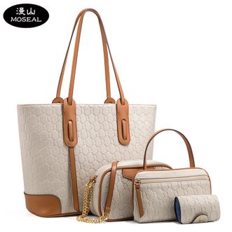 漫山/MOSEAL  潮流单肩包斜挎包大容量四件套子母女包 MS-A21528