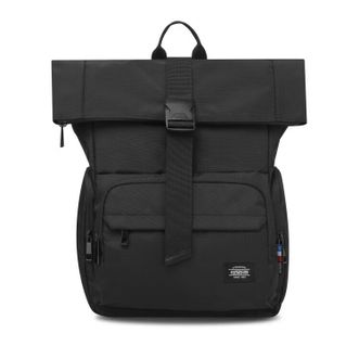 美旅/American Tourister  翻盖设计大容量背包 时尚拼接双肩包 旅行登山包ND9*09001 黑色