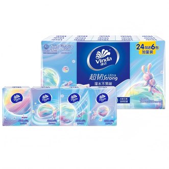 维达  手帕纸 超韧4层30包太空畅想IP款 湿水不易破 纸巾加厚 纸巾小包