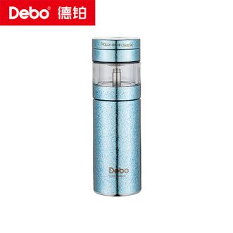 Debo  柯曼钛保温杯车载泡茶水杯纯钛泡茶杯套装 蓝色300ml  DEP-DS453