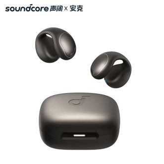 声阔  （SoundCore）耳夹式无线蓝牙耳机 C40i 太空舱Pro 【幽谷灰】开放式不入耳挂耳式骨传导概念适用苹果华为小米灰