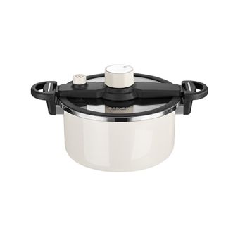德世朗（DESLON）  家庭用钛珐琅微压营养锅压力锅 DFS-T842A DFS-T842A-WH直径26cm容量6L