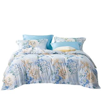 富安娜/Fuanna 棉印花四件套-清袖幽兰203*229cm 富安娜/Fuanna 棉印花四件套-清袖幽兰203*229cm