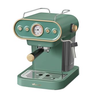 小熊（Bear）咖啡机家用商用蒸汽奶泡意式全自动办公式咖啡壶KFJ-A15L1 雾霾绿