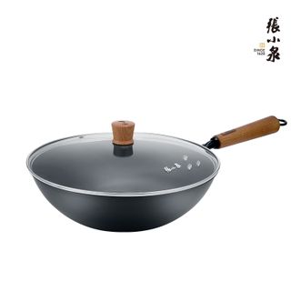 张小泉 手作精铁锅 家用32cm炒锅锅身轻巧炒锅家用锅具无涂层精铁炒锅