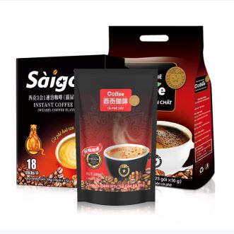 西贡  原味400g+炭烧180g+猫屎306g【共53杯】速溶咖啡粉