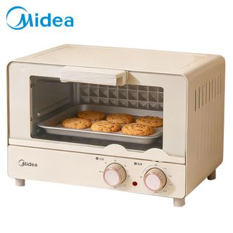 美的/Midea  电烤箱  12L多功能电烤箱  80-230°C广域控温  机械式操控  P12B