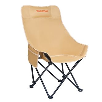 沃特曼  月亮椅高背夹棉折叠椅户外露营野餐休家居休闲椅77119