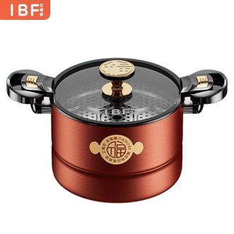艾博菲（IBF）  安德摩尔多福多财微压蒸煮锅 5.5L大容量一锅多用多功能微压烹饪-IBF202401