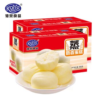 港荣/Kong WENG  蒸蛋糕经典奶香味900g*2箱
