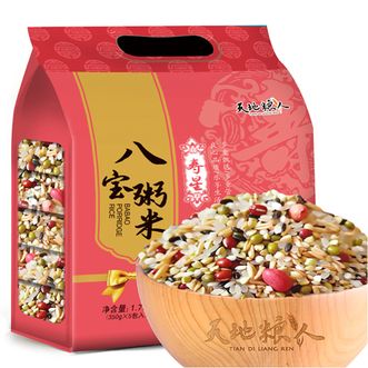 天地粮人  东北八宝粥米 礼袋装（350g*5包 ）八宝粥米1750g