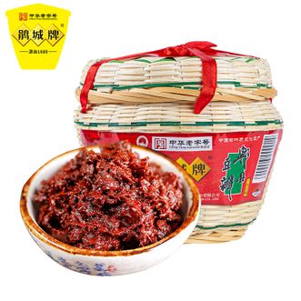 鹃城牌 一级豆瓣竹笼1kg 郫县豆瓣酱 川菜调味品 川菜之魂