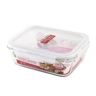 乐扣乐扣（LOCK&amp;LOCK）  玻璃保鲜盒  1L容量饭盒冰箱收纳盒便当盒微波烤箱均适用
