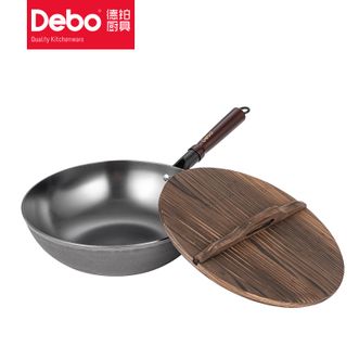 德铂（Debo）  臻匠物理不粘炒锅无涂层精铁铸铁炒菜锅DEP-709