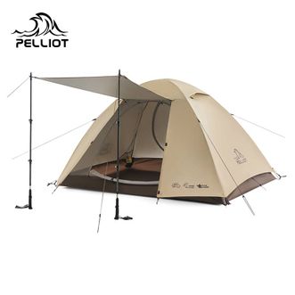 伯希和  户外帐篷露营徒步防雨过夜折叠超轻量野营帐16502707卡其