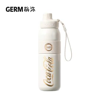 格沵  可口可乐保温杯 带吸管运动水杯 大容量杯子 580ML