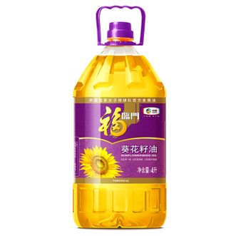 福临门  一级葵花籽油4L物理压榨工艺