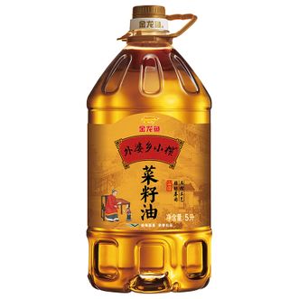 金龙鱼  食用油 物理压榨 外婆乡 小榨菜籽油5L*1桶
