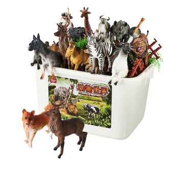 贝恩施/BEIENS  动物世界早教启蒙认知男女孩玩具-55件套30860